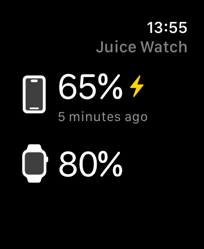 Juice Watch Apple Watch app screenshot