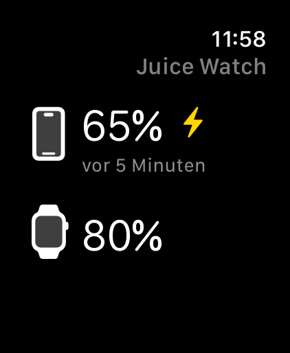 Juice Watch Apple Watch App Screenshot